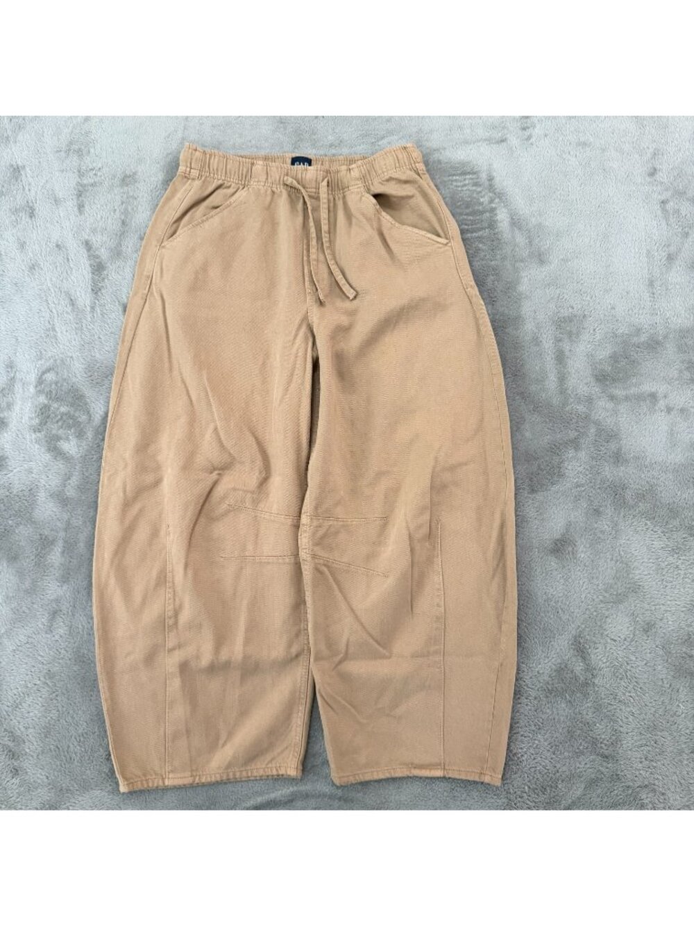 Gap Horseshoe Barrel Khaki Twill Pull On Pants Womens SMALL Tan Beige